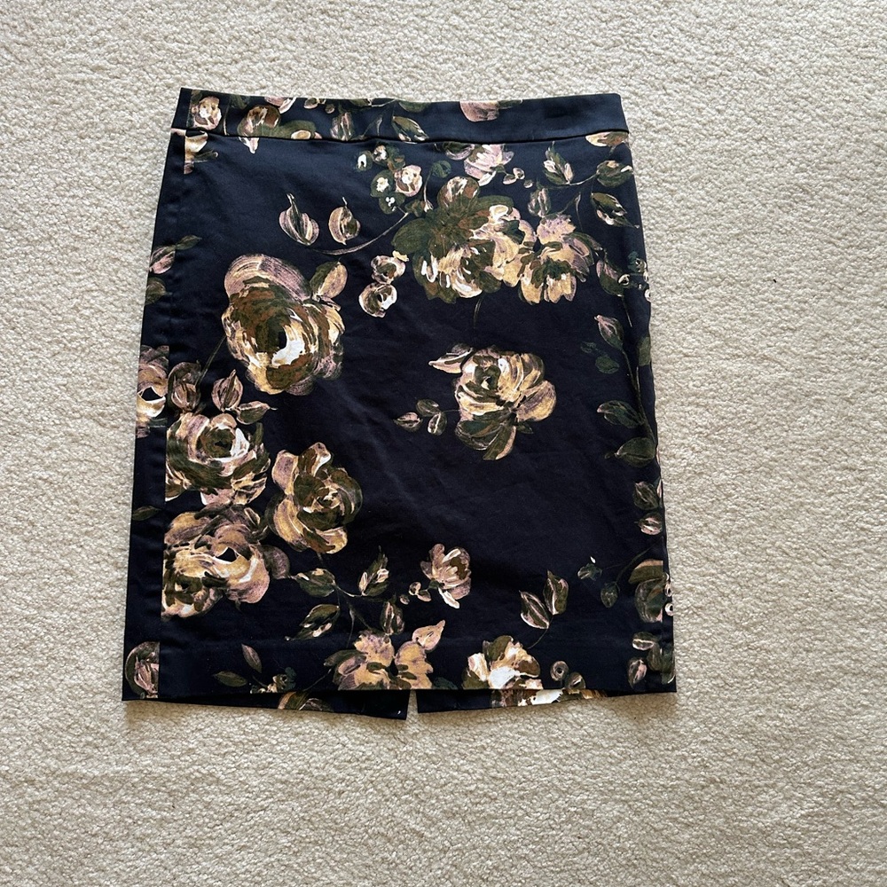 Floral Navy Skirt